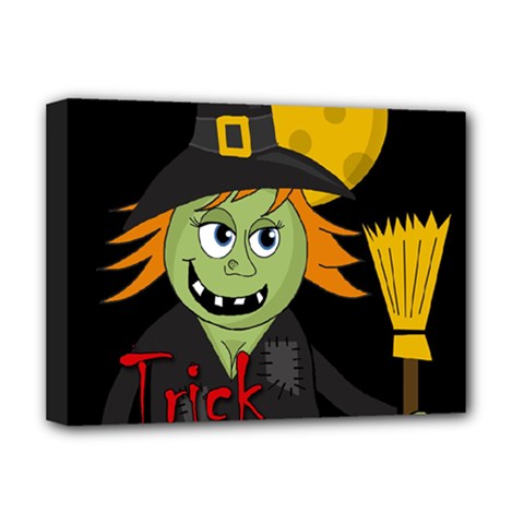 Halloween Witch Deluxe Canvas 16  X 12   by Valentinaart