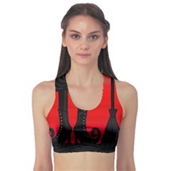 Halloween Black Witch Sports Bra by Valentinaart