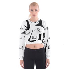 Halloween Witch Women s Cropped Sweatshirt