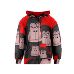 Gorillas Kids  Zipper Hoodie by Valentinaart