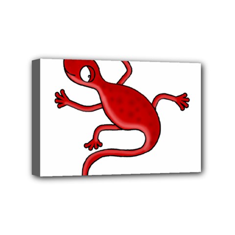 Red Lizard Mini Canvas 6  X 4  by Valentinaart