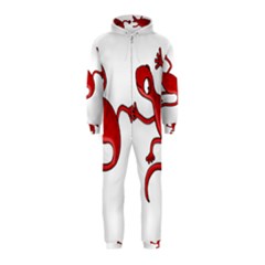 Red Lizard Hooded Jumpsuit (kids) by Valentinaart