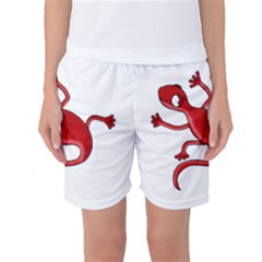 Red Lizard Women s Basketball Shorts by Valentinaart