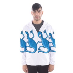 Blue Lizard Hooded Wind Breaker (men) by Valentinaart