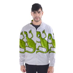 Green Lizard Wind Breaker (men) by Valentinaart