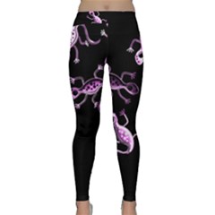 Purple Lizards Yoga Leggings  by Valentinaart