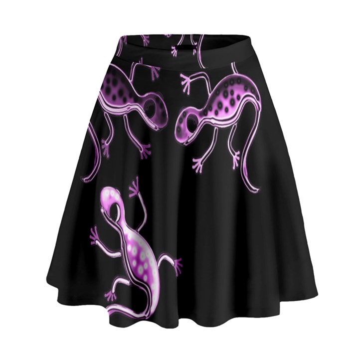 Purple lizards High Waist Skirt