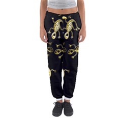 Yellow Lizards Women s Jogger Sweatpants by Valentinaart