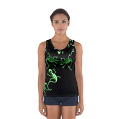 Green Lizards Women s Sport Tank Top  by Valentinaart