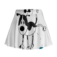 My Cute Dog Mini Flare Skirt by Valentinaart