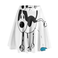 My Cute Dog High Waist Skirt by Valentinaart