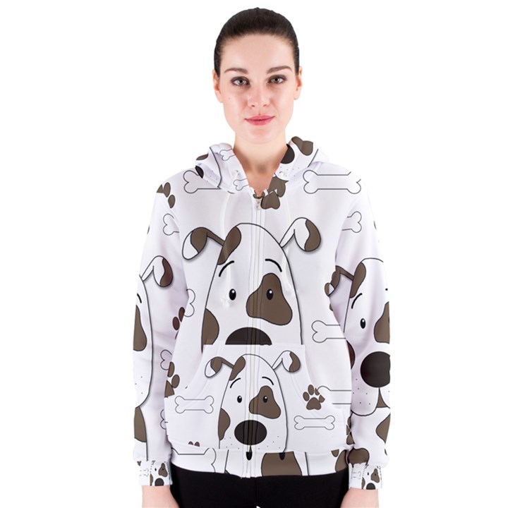 Cute dog Women s Zipper Hoodie