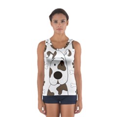 Cute Dog Women s Sport Tank Top  by Valentinaart