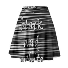 I Love Black And White High Waist Skirt by Valentinaart