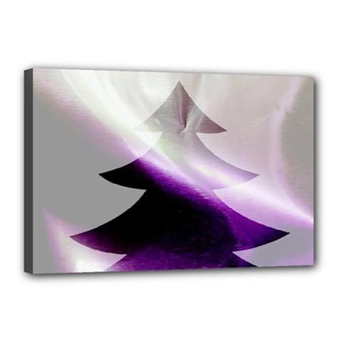 Purple Christmas Tree Canvas 18  X 12  by yoursparklingshop