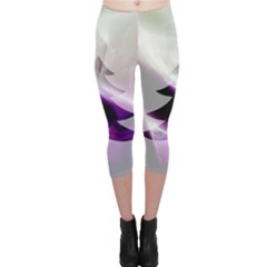 Purple Christmas Tree Capri Leggings 