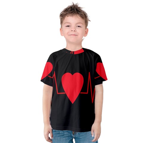 Hart Bit Kids  Cotton Tee by Valentinaart