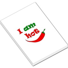 I Am Hot  Large Memo Pads by Valentinaart