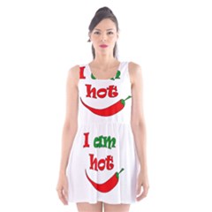 I Am Hot  Scoop Neck Skater Dress by Valentinaart