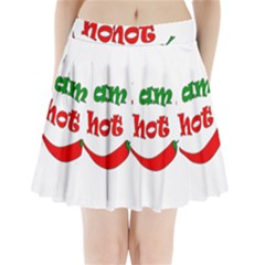 I Am Hot  Pleated Mini Skirt by Valentinaart