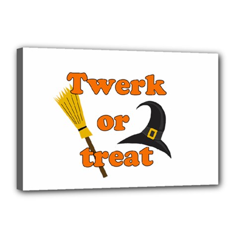 Twerk Or Treat - Funny Halloween Design Canvas 18  X 12  by Valentinaart