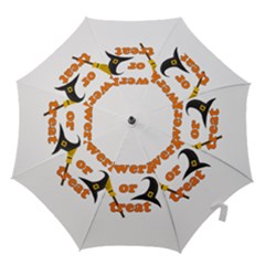 Twerk Or Treat - Funny Halloween Design Hook Handle Umbrellas (medium) by Valentinaart