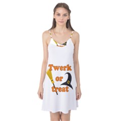 Twerk Or Treat - Funny Halloween Design Camis Nightgown by Valentinaart