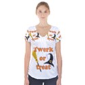 Twerk or treat - Funny Halloween design Short Sleeve Front Detail Top View1