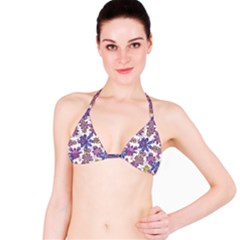 Stylized Floral Ornate Bikini Top by dflcprintsclothing