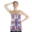 Stylized Floral Ornate Strapless Top View1