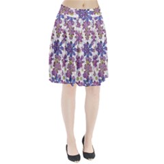 Stylized Floral Ornate Pleated Skirt by dflcprintsclothing