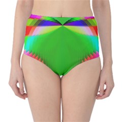 Colorful Abstract Butterfly With Flower  High-waist Bikini Bottoms by designworld65