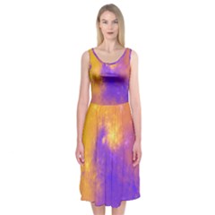 Colorful Universe Midi Sleeveless Dress by designworld65