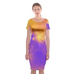 Colorful Universe Classic Short Sleeve Midi Dress by designworld65