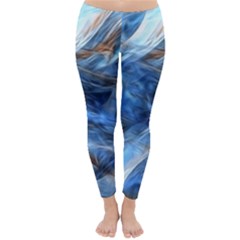 Blue Colorful Abstract Design  Winter Leggings  by designworld65