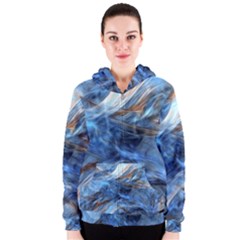 Blue Colorful Abstract Design  Women s Zipper Hoodie by designworld65