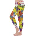 Crazy Multicolored Double Running Splashes Winter Leggings  View2