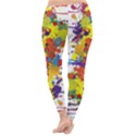 Crazy Multicolored Double Running Splashes Winter Leggings  View4