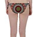 Folk Art Lotus Mandala Dirty Blue Red Bikini Bottom View2