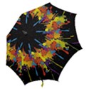 Crazy Multicolored Double Running Splashes Horizon Hook Handle Umbrellas (Small) View2