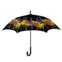 Crazy Multicolored Double Running Splashes Horizon Hook Handle Umbrellas (Small) View3