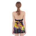 Crazy Multicolored Double Running Splashes Horizon Halter Swimsuit Dress View2