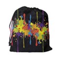 Crazy Multicolored Double Running Splashes Horizon Drawstring Pouches (XXL) View2