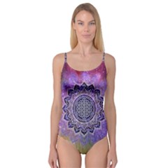 Flower Of Life Indian Ornaments Mandala Universe Camisole Leotard  by EDDArt