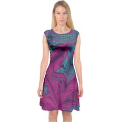 Asia Dragon Capsleeve Midi Dress