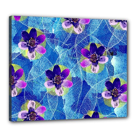 Purple Flowers Canvas 24  x 20 