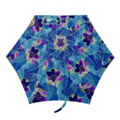 Purple Flowers Mini Folding Umbrellas