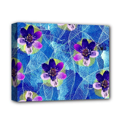 Purple Flowers Deluxe Canvas 14  x 11 