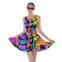 Abstract Sketch Art Squiggly Loops Multicolored Skater Dress View1