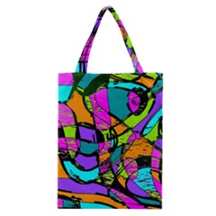 Abstract Sketch Art Squiggly Loops Multicolored Classic Tote Bag by EDDArt